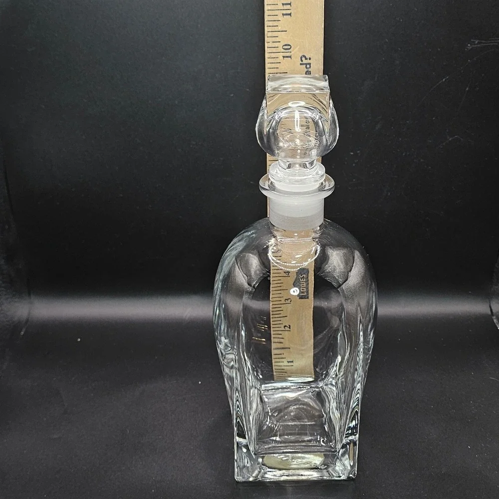Luigi Bormioli Rossini Crystal Decanter w Stopper Whiskey Liquor Barware 9.5